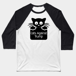 Protest Cat: Cats Against Trump Baseball T-Shirt